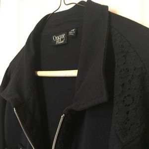 🦋 Zip Front Navy Blue Sweatshirt